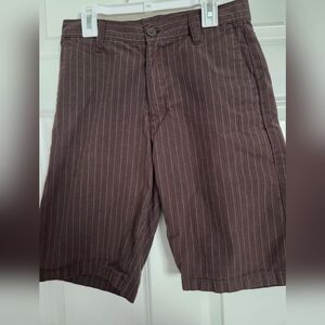 Mens Brown Striped Shorts